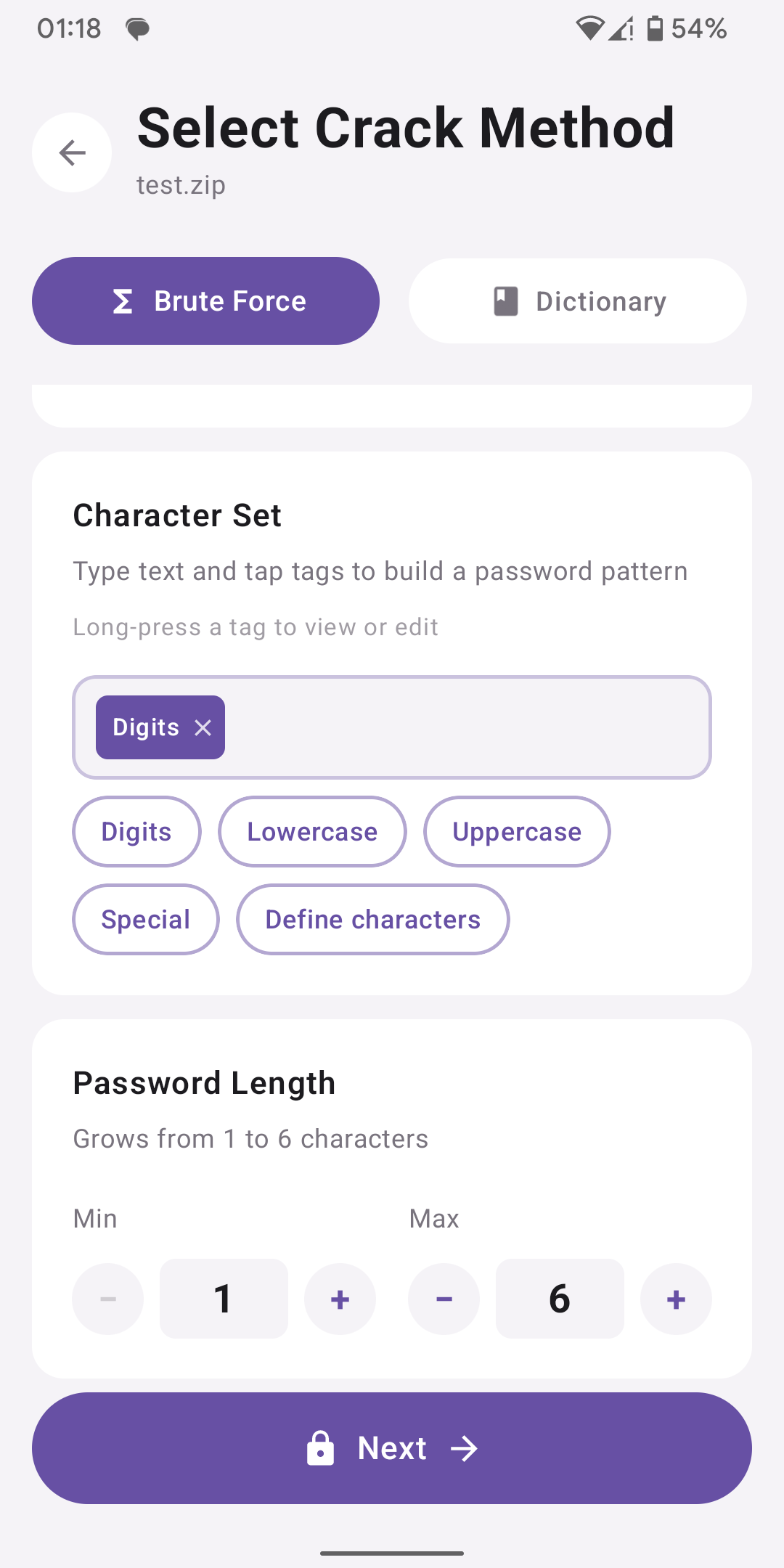 Attack mode selection